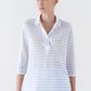 Striped Linen Polo Top