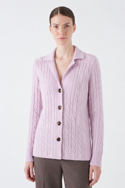 Cashmere & Wool Cable Knit Cardigan