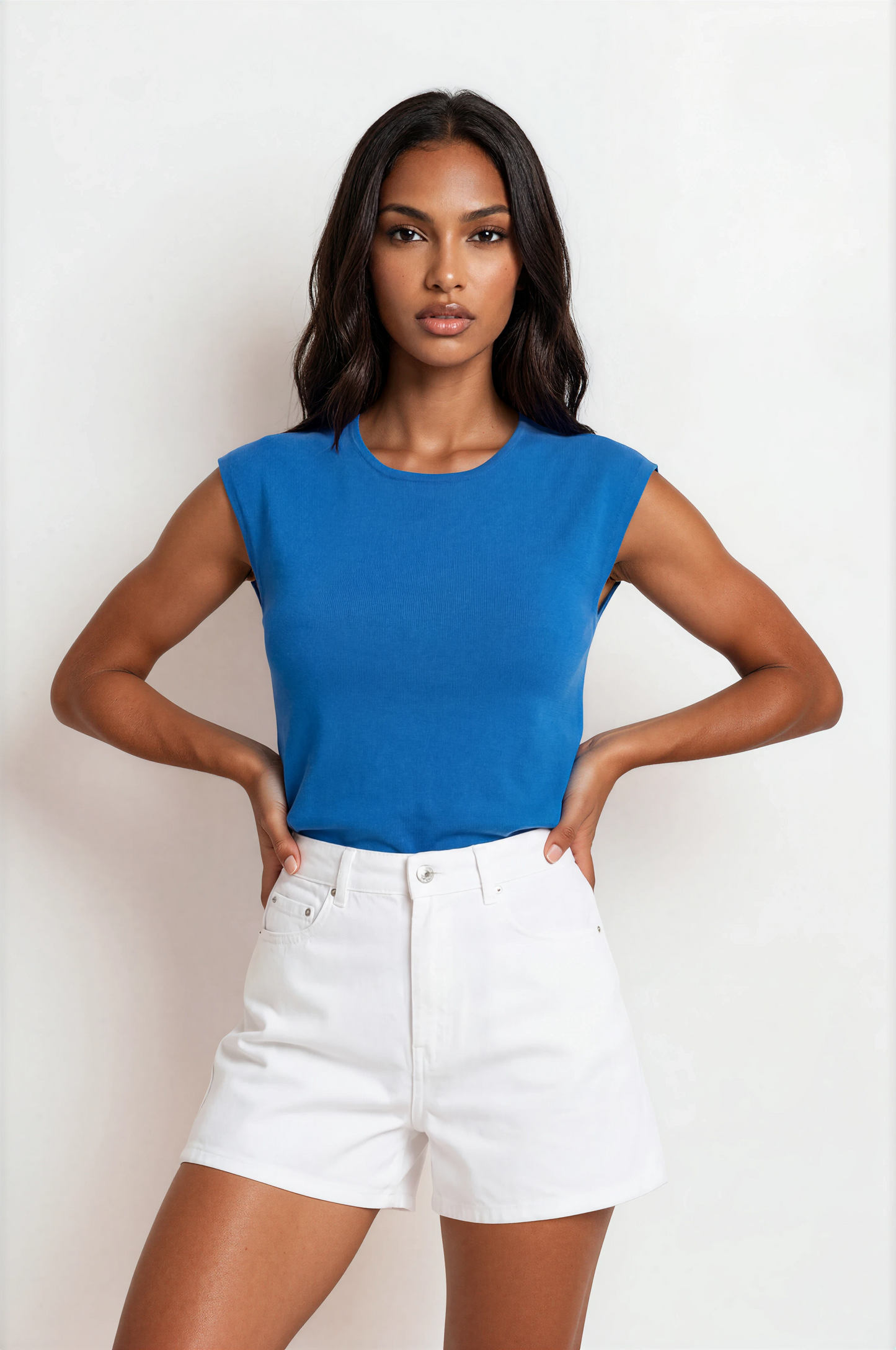 Sleeveless Round Neck Top