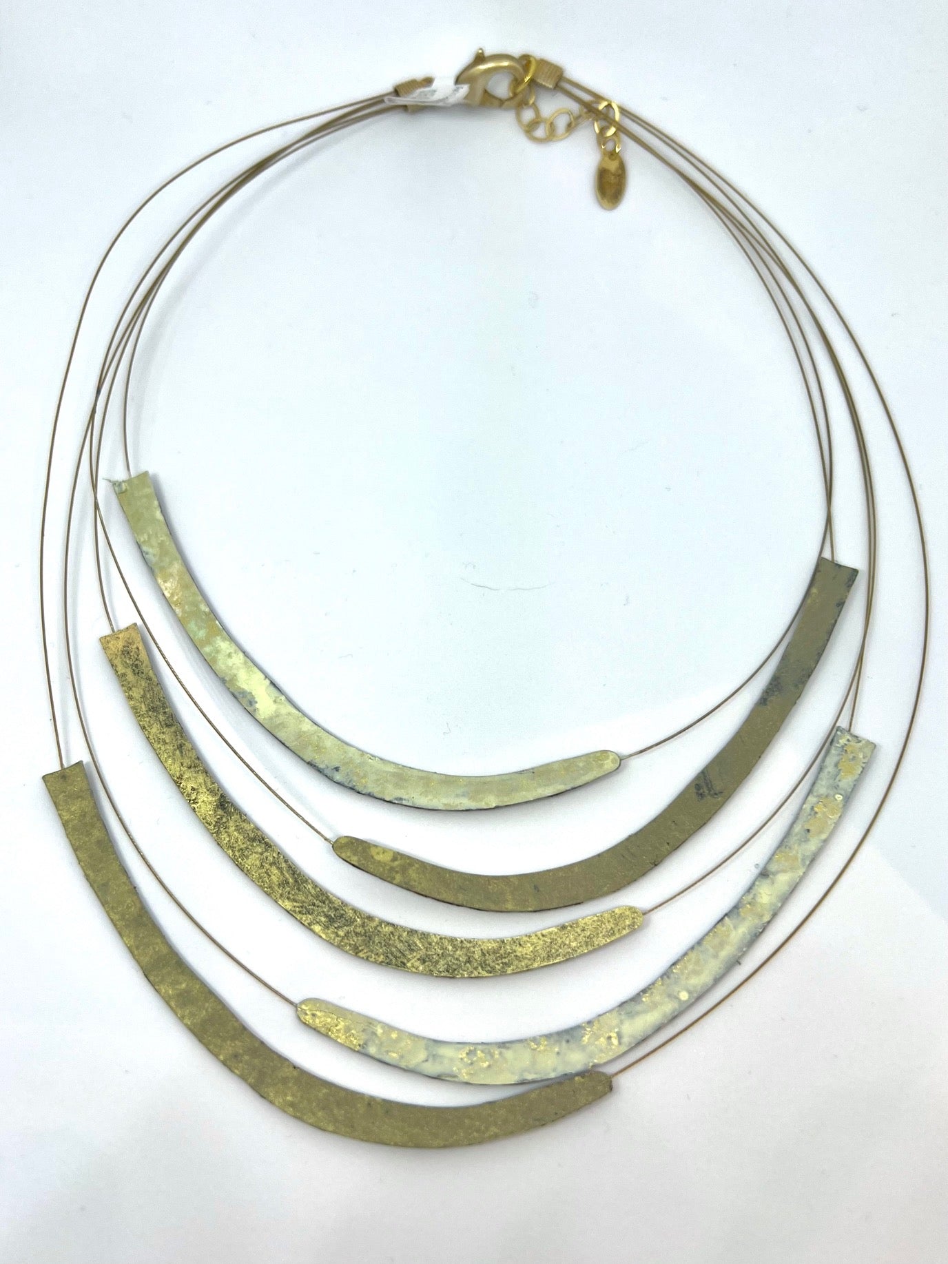 Wired Necklace w. Bronze Plates
