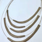 Wired Necklace w. Bronze Plates