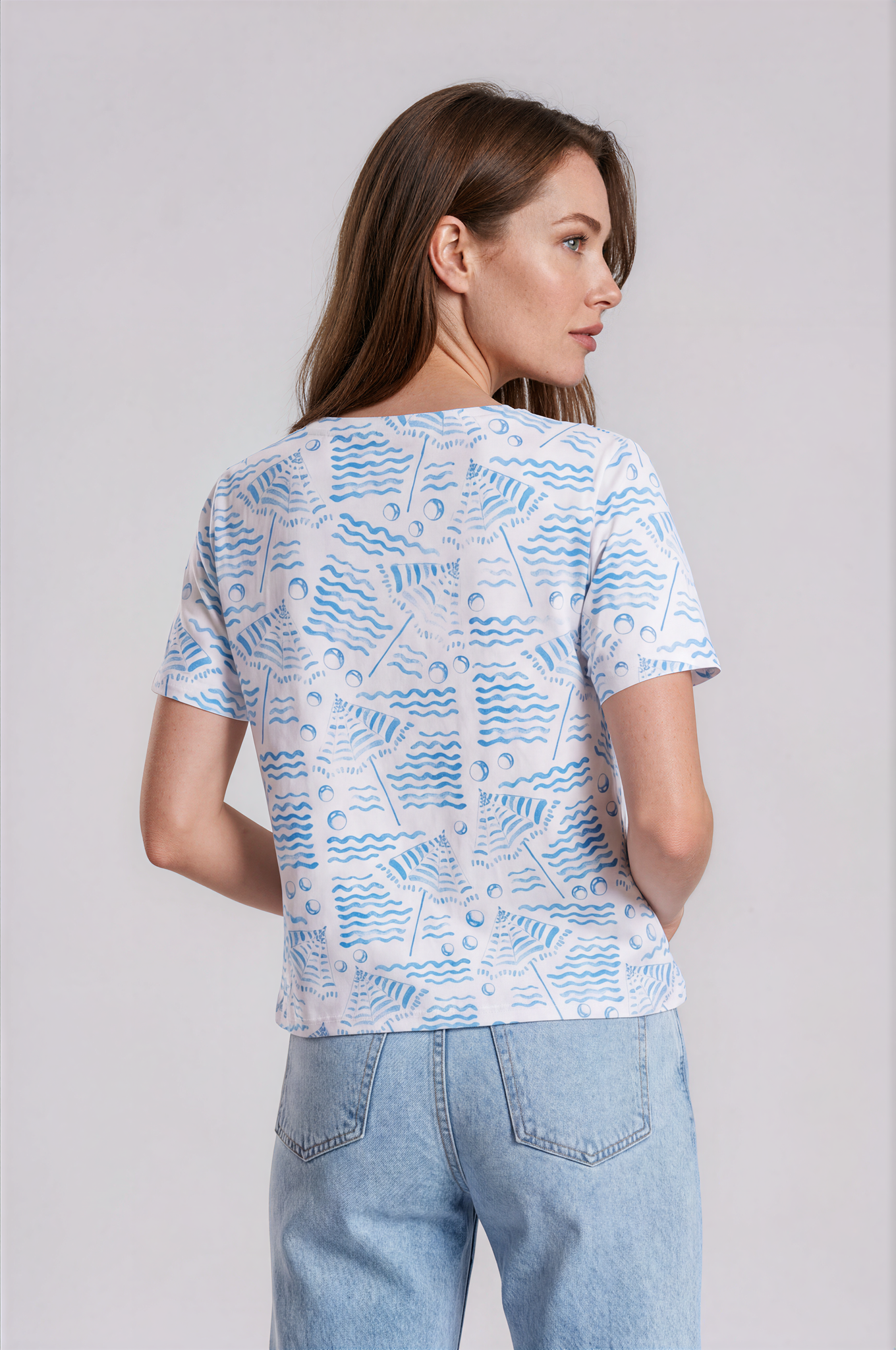 Beachy Umbrella Cotton Tee