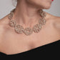 Silver/Gold-Plated Crochet Flowers Choker