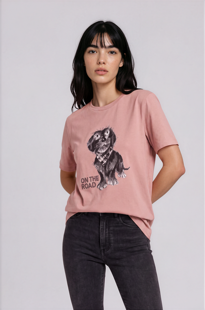 On the Road Pup Cotton Tee
