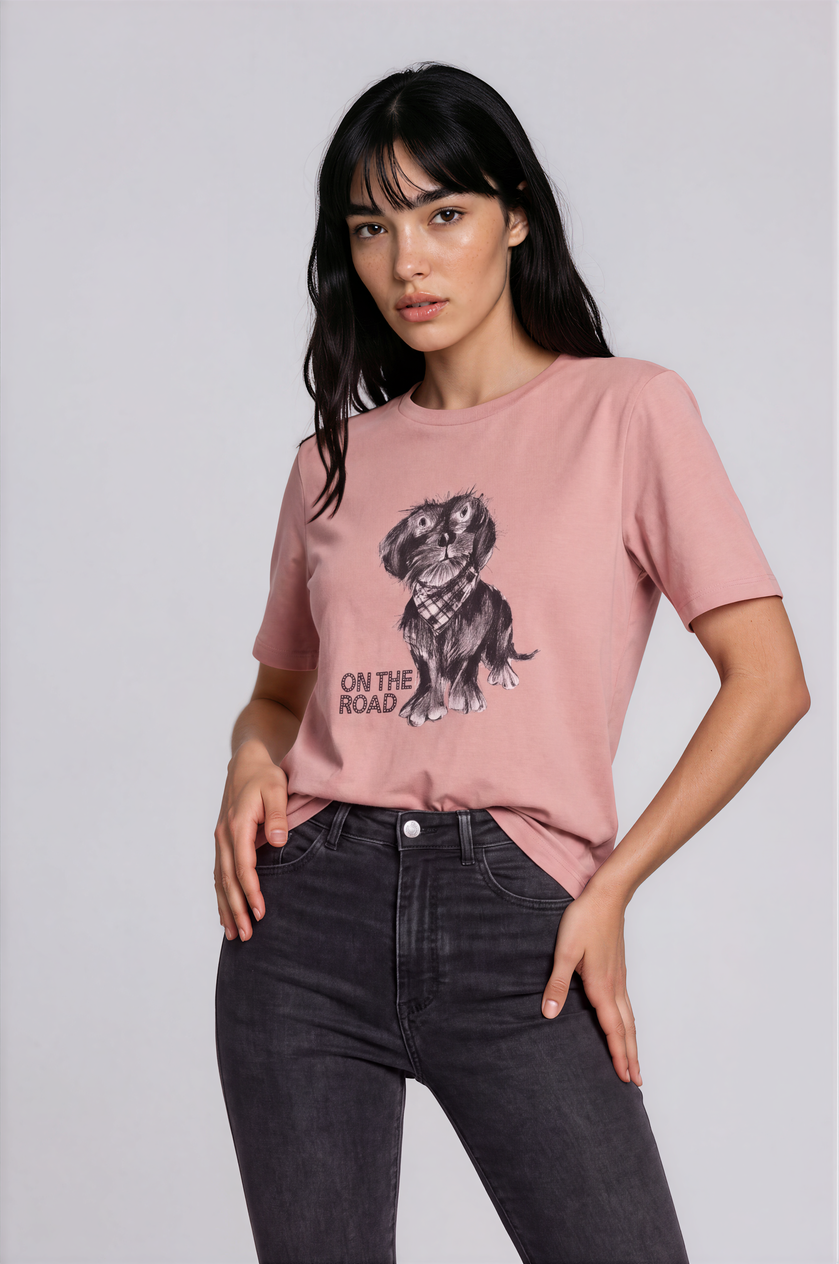 On the Road Pup Cotton Tee