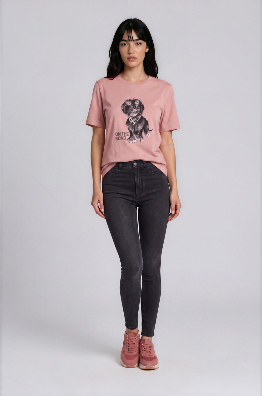 On the Road Pup Cotton Tee