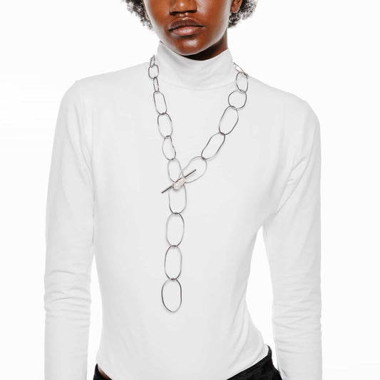 Bubbly Chain Necklace w. Pearl