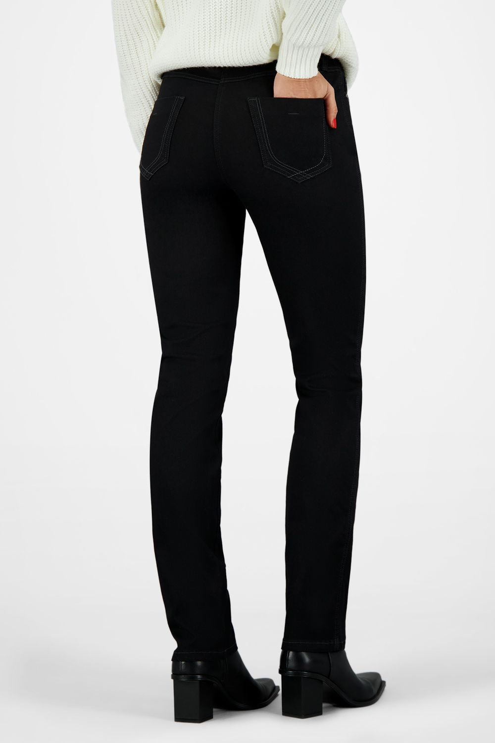 Slim Leg Cotton Denim Pants