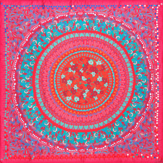 Hypnotic Circles Mini Silk Square