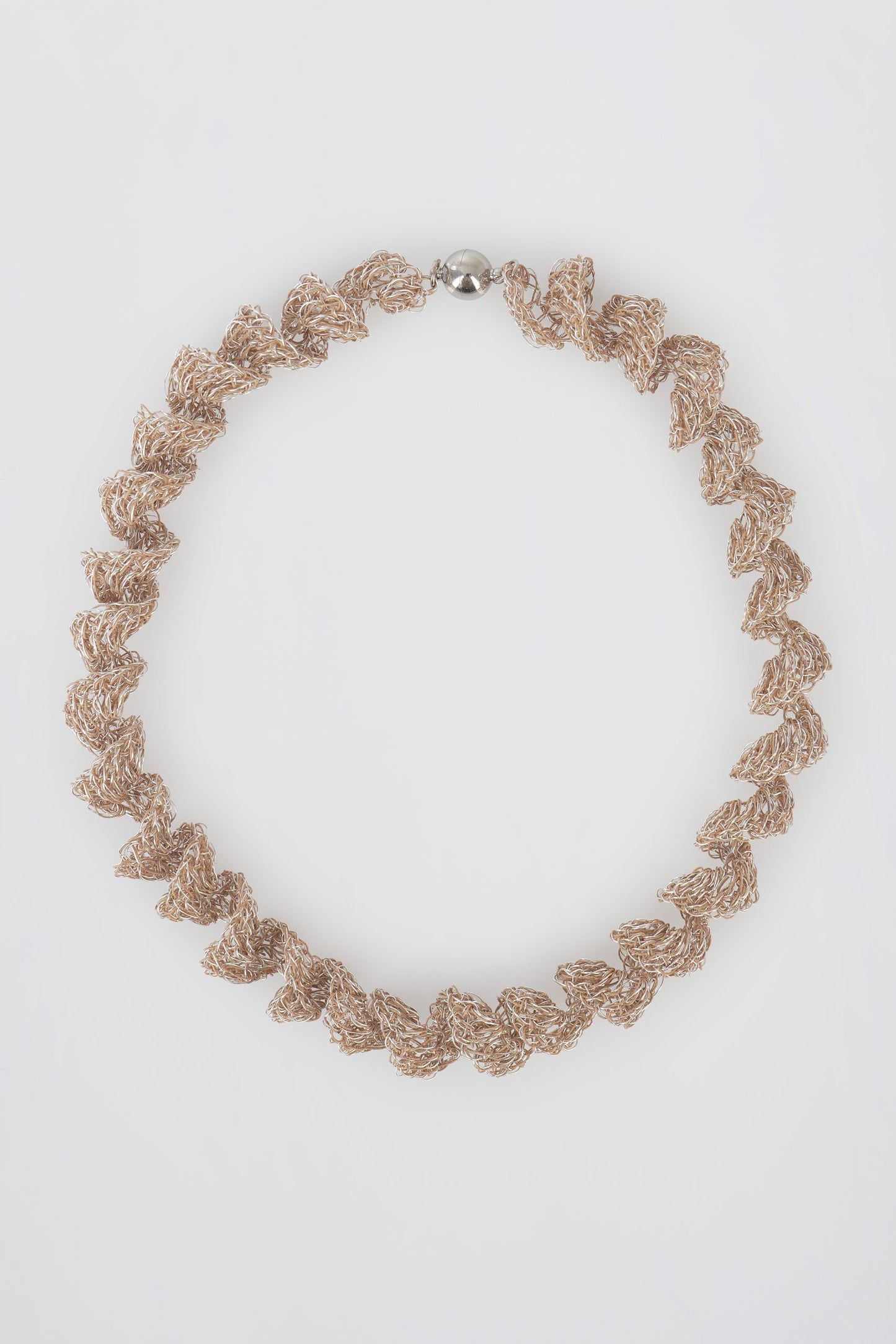 Silver-Plated Spiral-Crochet Choker