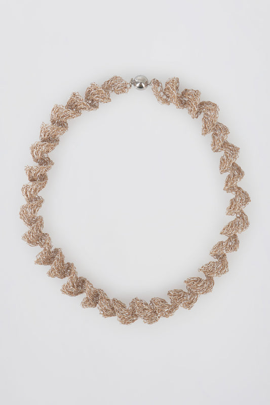 Silver-Plated Spiral-Crochet Choker