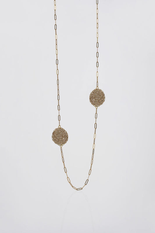Double Crochet Disc Chain Necklace