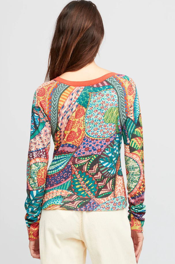 Colorful Jungle Patterned Top