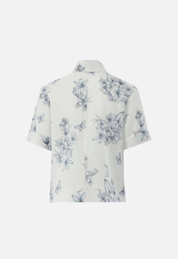 Linen Porcelain Garden Blouse