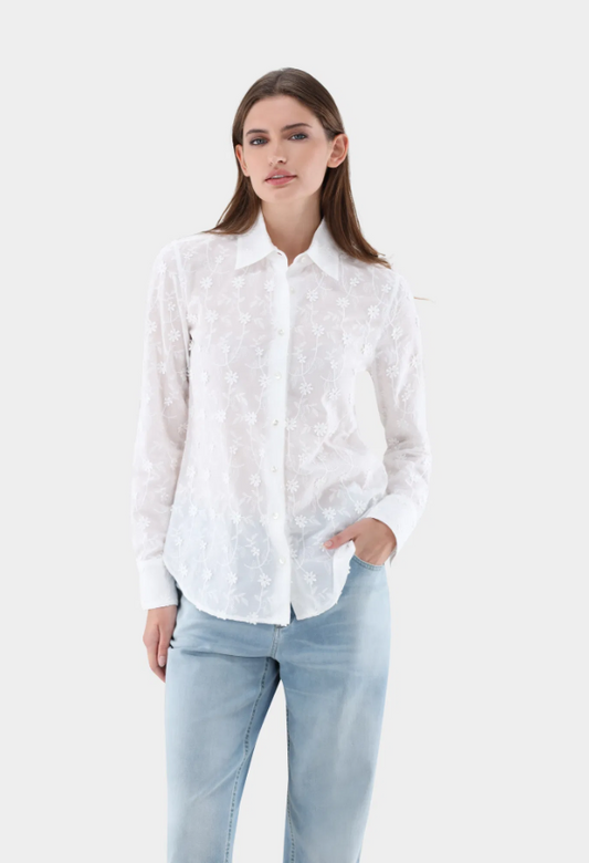 Embroidered Floral Vines Blouse