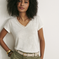 V Neck Linen Tee