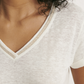 V Neck Linen Tee