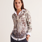 Animalistic Ombre Wool V-Neck Sweater