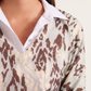 Animalistic Ombre Wool V-Neck Sweater