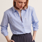 Striped & Sequined Cotton Blouse