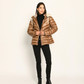 Fur Hooded Quilted Zip Jacket