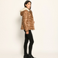 Fur Hooded Quilted Zip Jacket