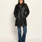 Fur Hooded Quilted Midi Zip Jacket