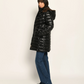Fur Hooded Quilted Midi Zip Jacket