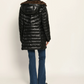 Fur Hooded Quilted Midi Zip Jacket