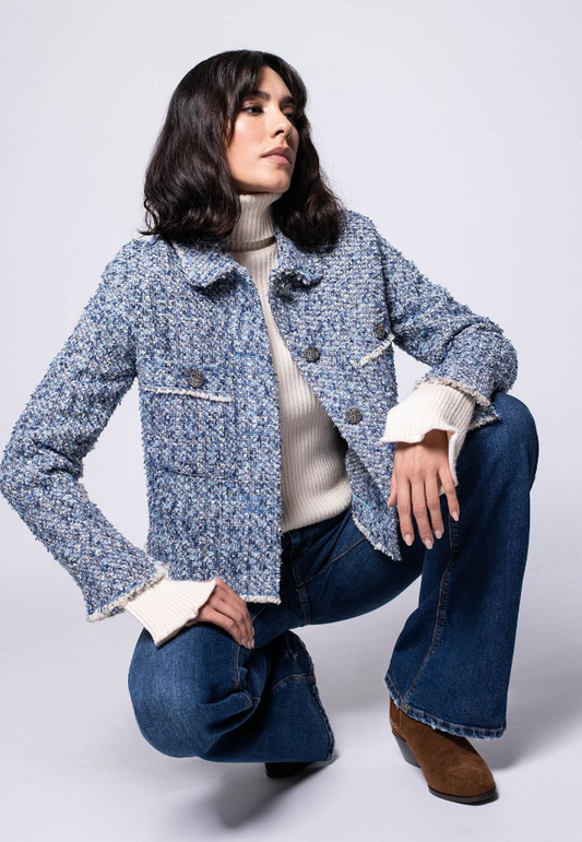 Wool Boucle Parisian Tweed Jacket