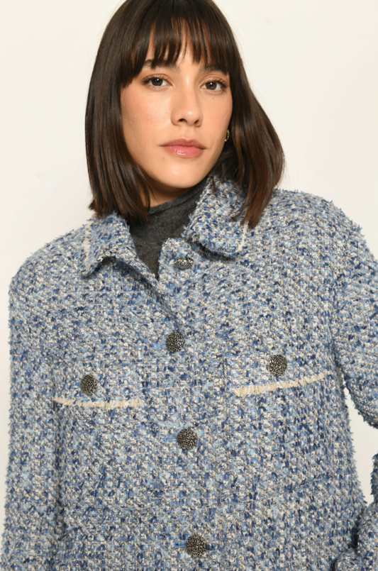 Wool Boucle Parisian Tweed Jacket
