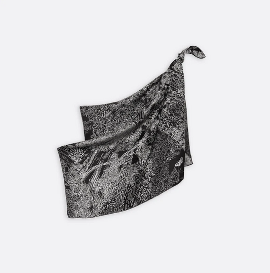 Graphic Branches Mini Silk Twill Scarf