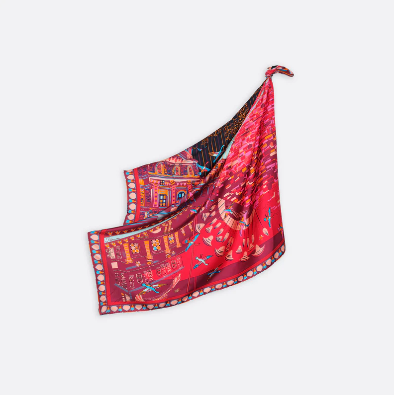 Louvre Sur Le Nil Silk Twill Scarf