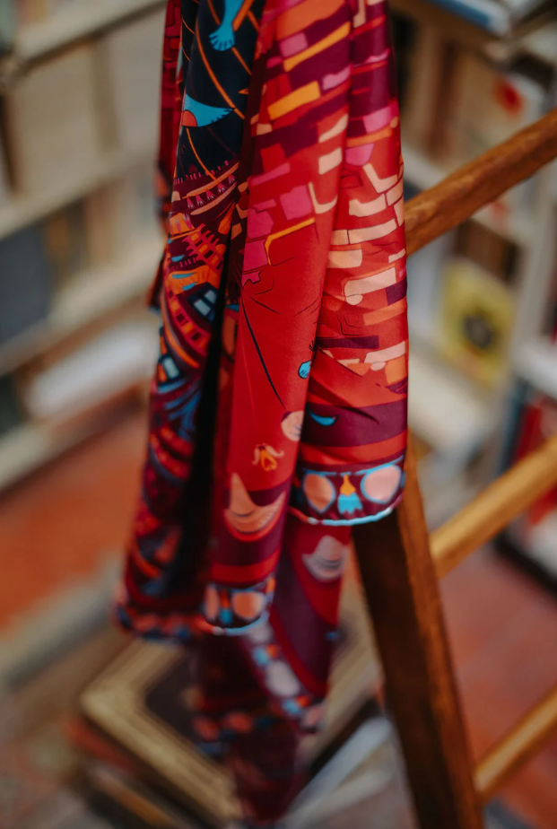 Louvre Sur Le Nil Silk Twill Scarf