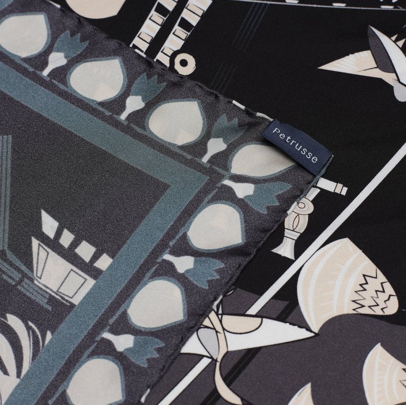 Louvre Sur Le Nil Silk Twill Scarf