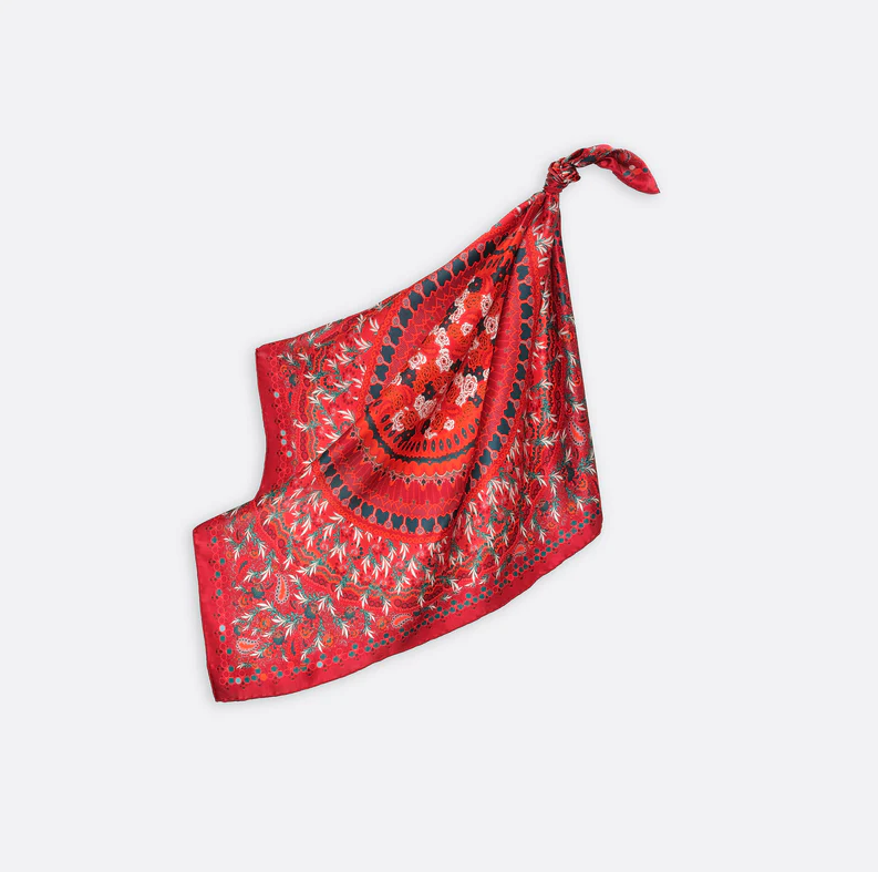 Hypnotic Circles Mini Silk Square