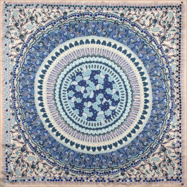 Hypnotic Circles Mini Silk Square