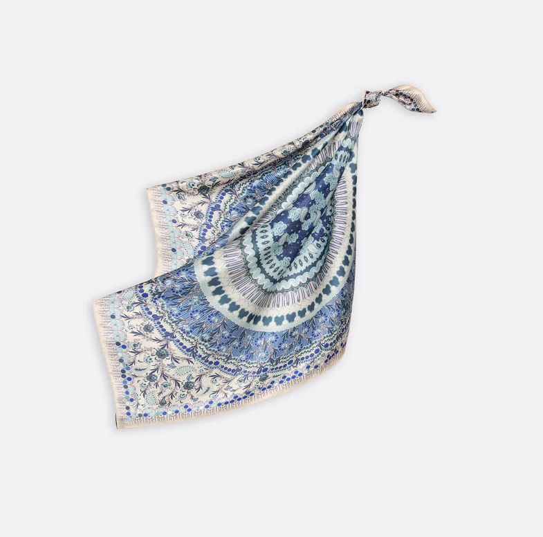 Hypnotic Circles Mini Silk Square