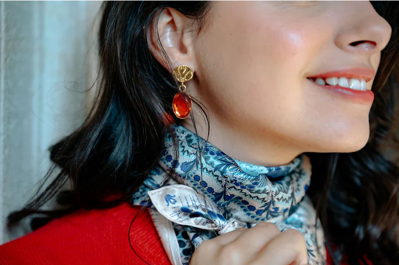 Hypnotic Circles Mini Silk Square