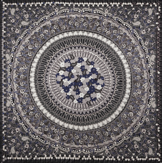 Hypnotic Circles Mini Silk Square