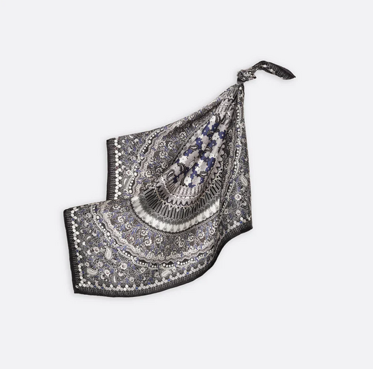 Hypnotic Circles Mini Silk Square