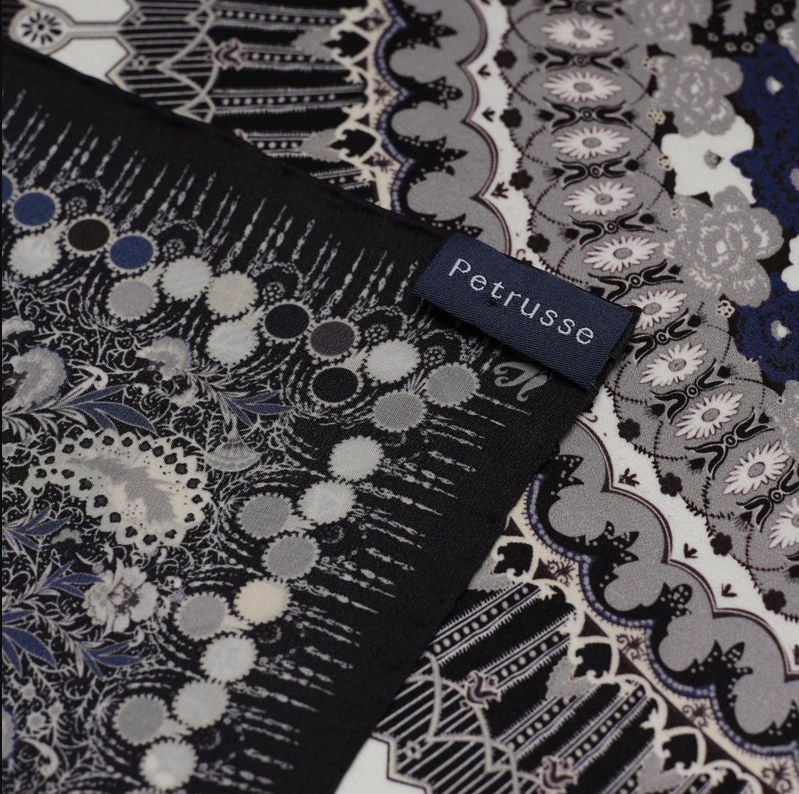 Hypnotic Circles Mini Silk Square