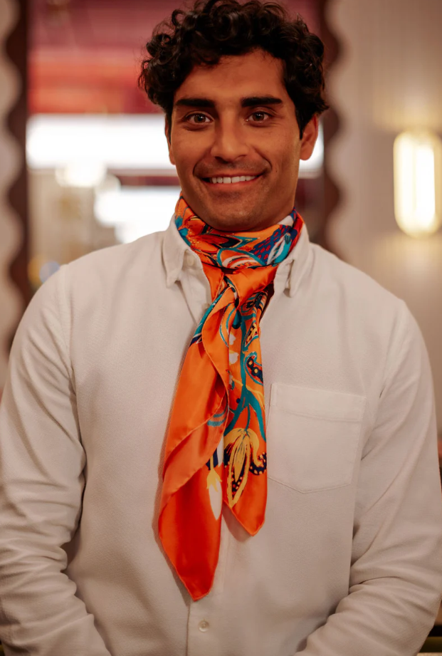 Chateau Mauriac Floral Silk Square