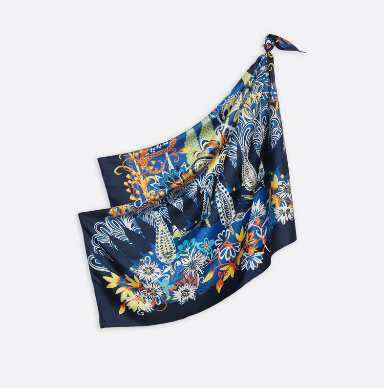 Chateau Mauriac Floral Silk Square