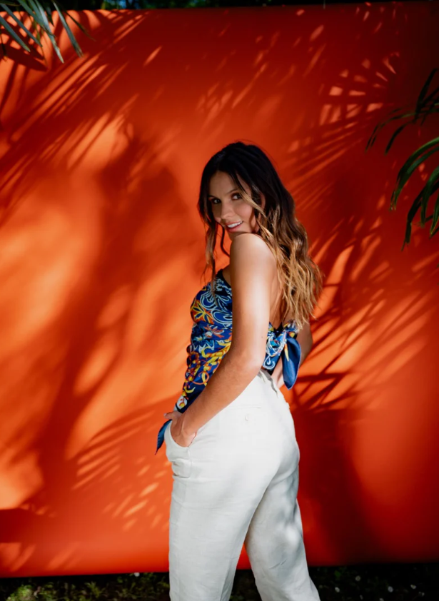 Chateau Mauriac Floral Silk Square