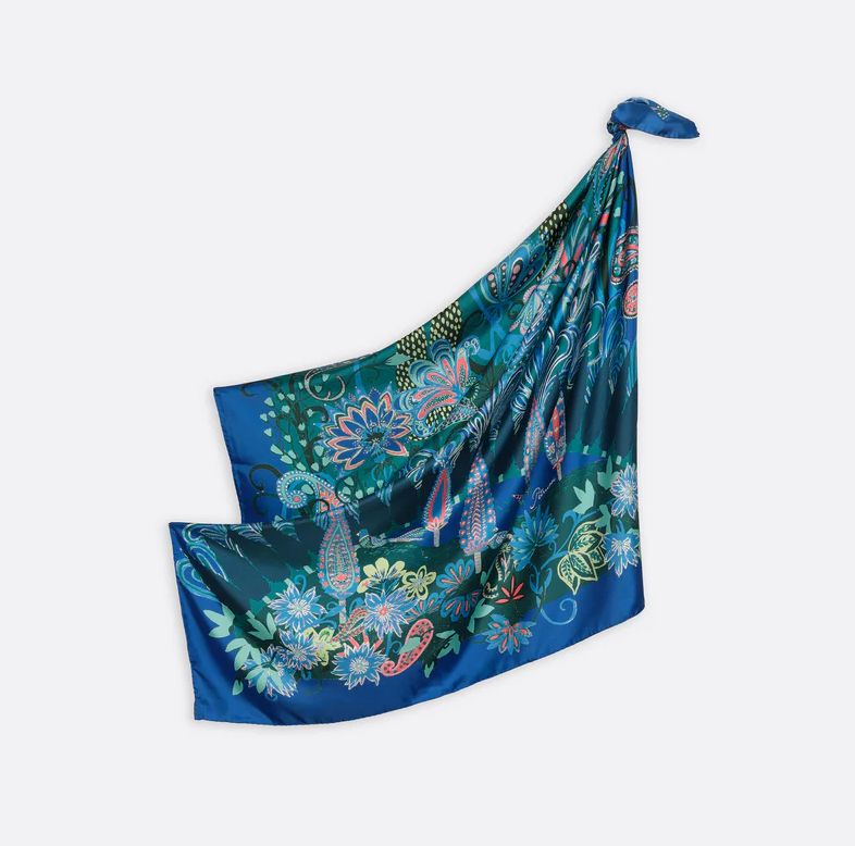 Chateau Mauriac Floral Silk Square