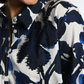 Ink-Dyed Floral Cotton Shirt Dress