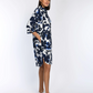 Ink-Dyed Floral Cotton Shirt Dress