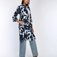 Ink-Dyed Floral Cotton Shirt Dress