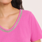 Pearly V-Neck Cotton Tee